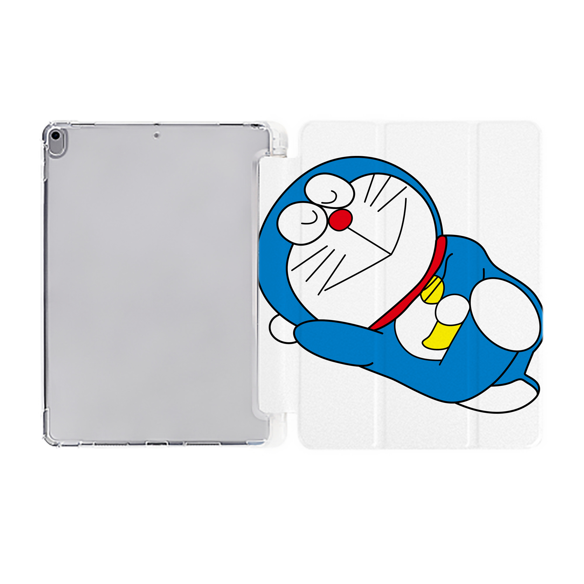 （画像用） ドラえもん Doraemon IPad ケース ペン収納付き 三つ折りスタンド PUレザー×シリコン 対応機種9.5/10.5/10.9インチ